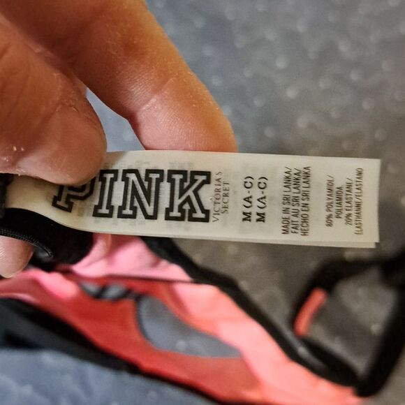 PINK Victoria's Secret Black Halter Bralette swim top size medium - Picture 3 of 3